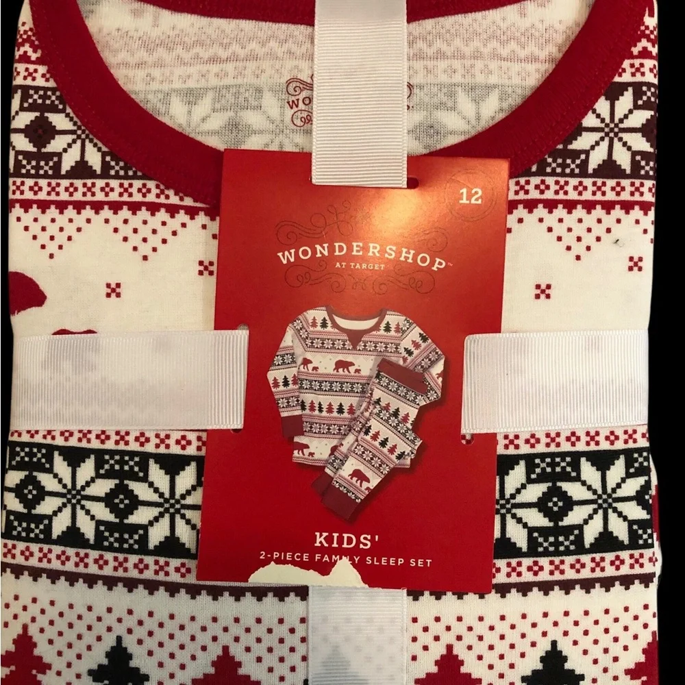 Wondershop Kids‎ Christmas Fair Isle Pajamas Unisex Size 12 🎄🎄